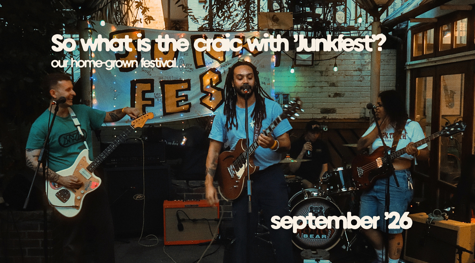 Buds. the band performing at Junkfest Summer '26