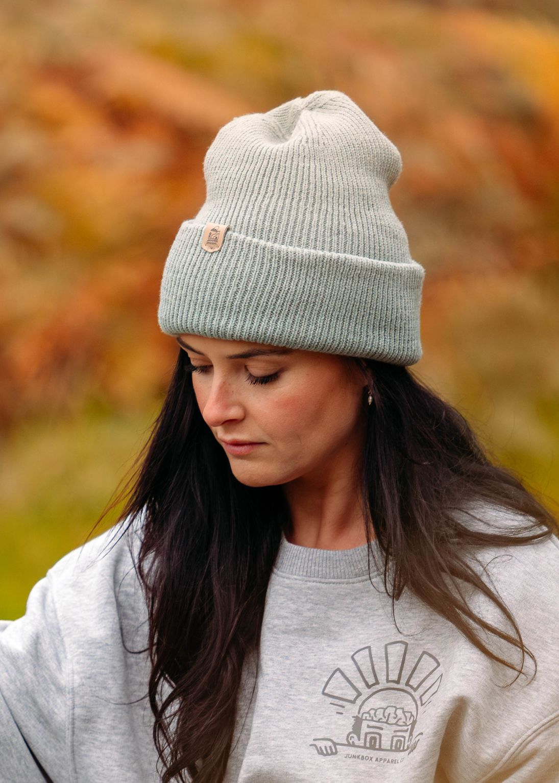 Super Soft Recycled Beanie Hat in Aloe Green