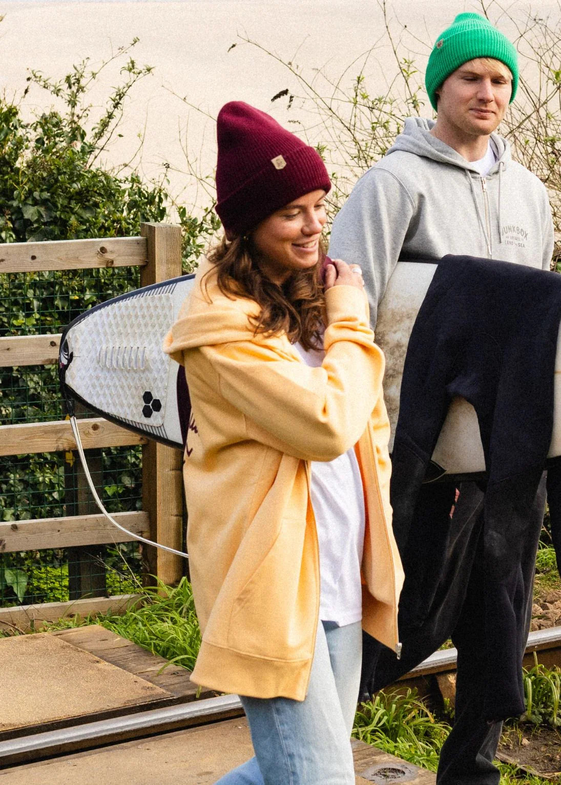 Super Soft Recycled Beanie Hat in Burgundy - Junkbox Apparel