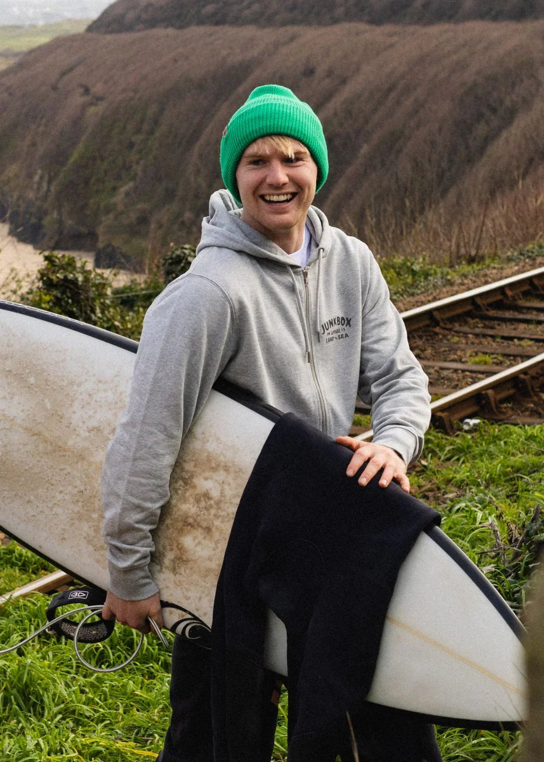 GreyZipHoodie - Junkbox Apparel