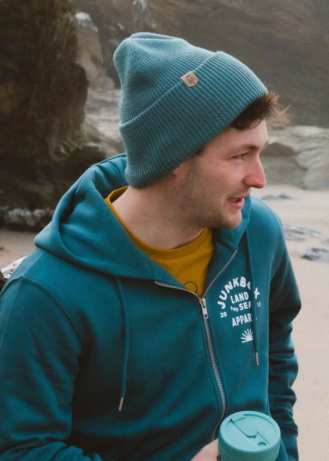 Marinegreensoftbeanie2 - Junkbox Apparel