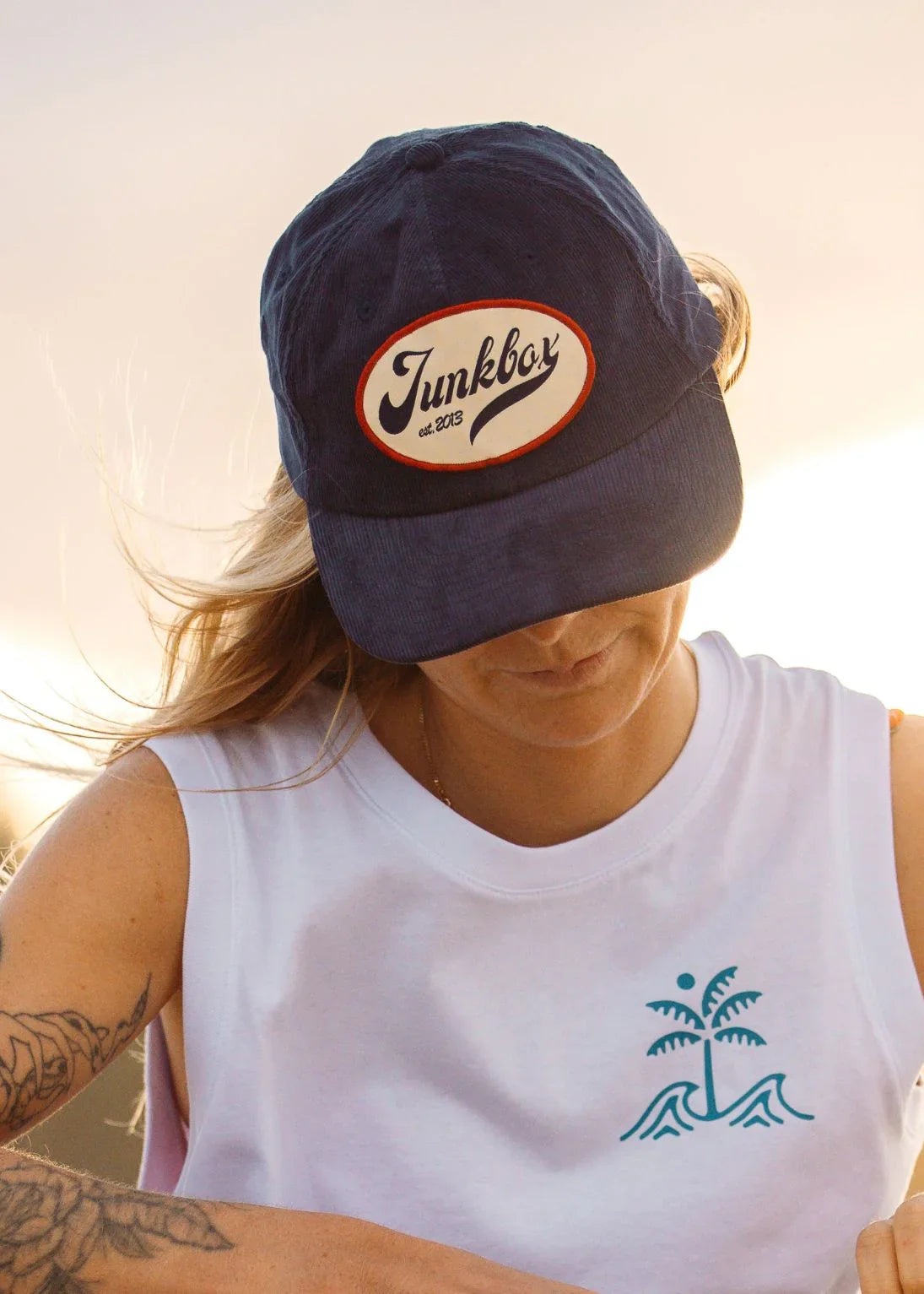 Navy_Cord_Cap - Junkbox Apparel
