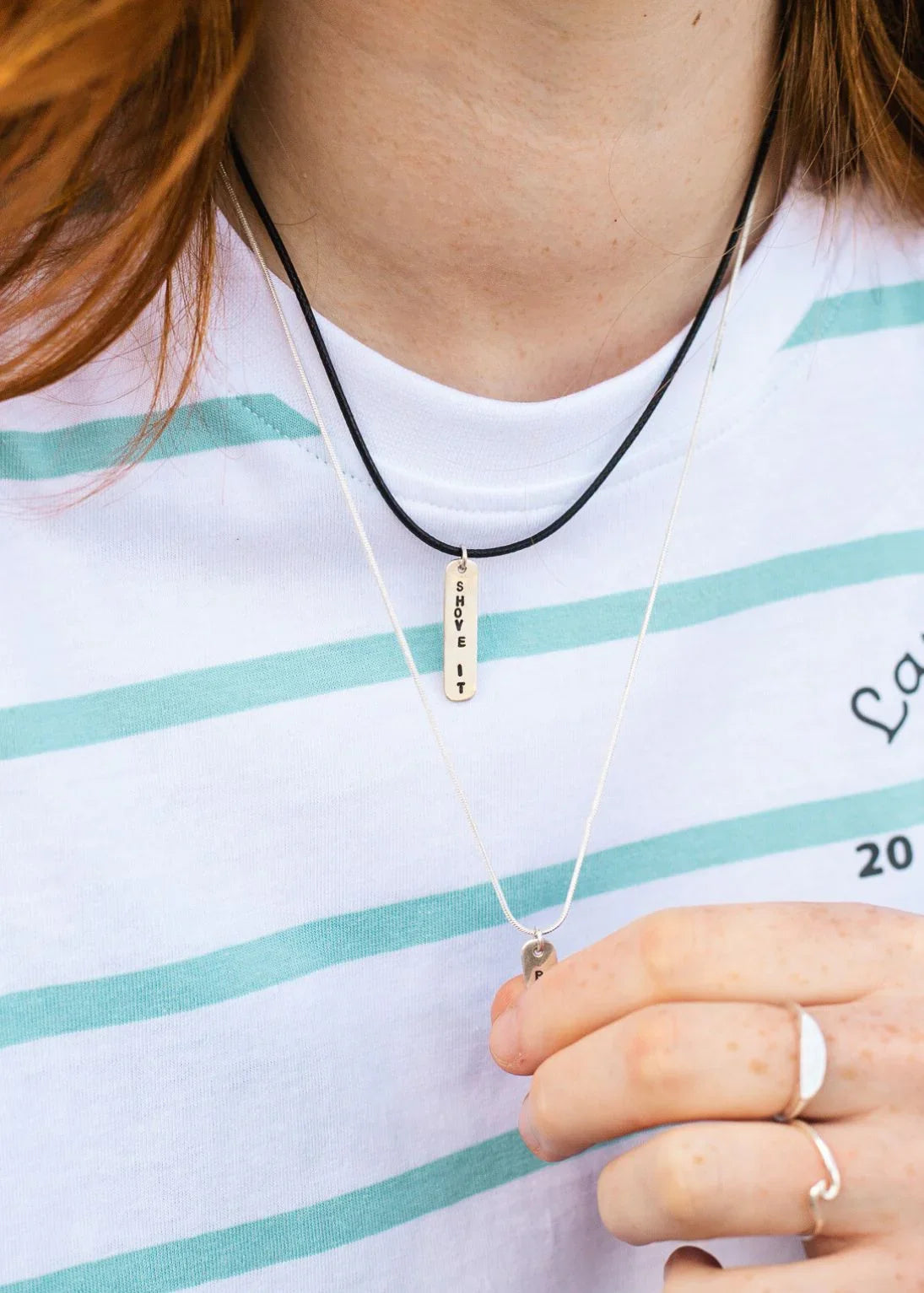 Shove_It_Silver_Pendant_Necklace - Junkbox Apparel
