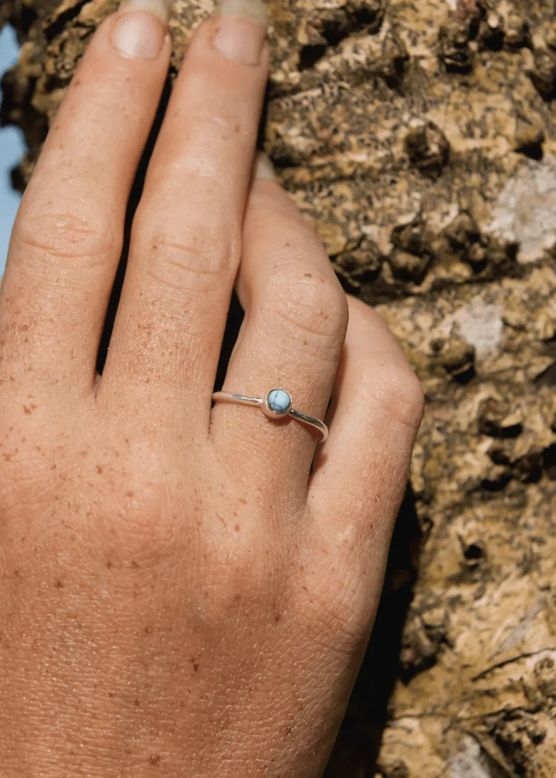 Turquoise Stone Ring - Junkbox Apparel