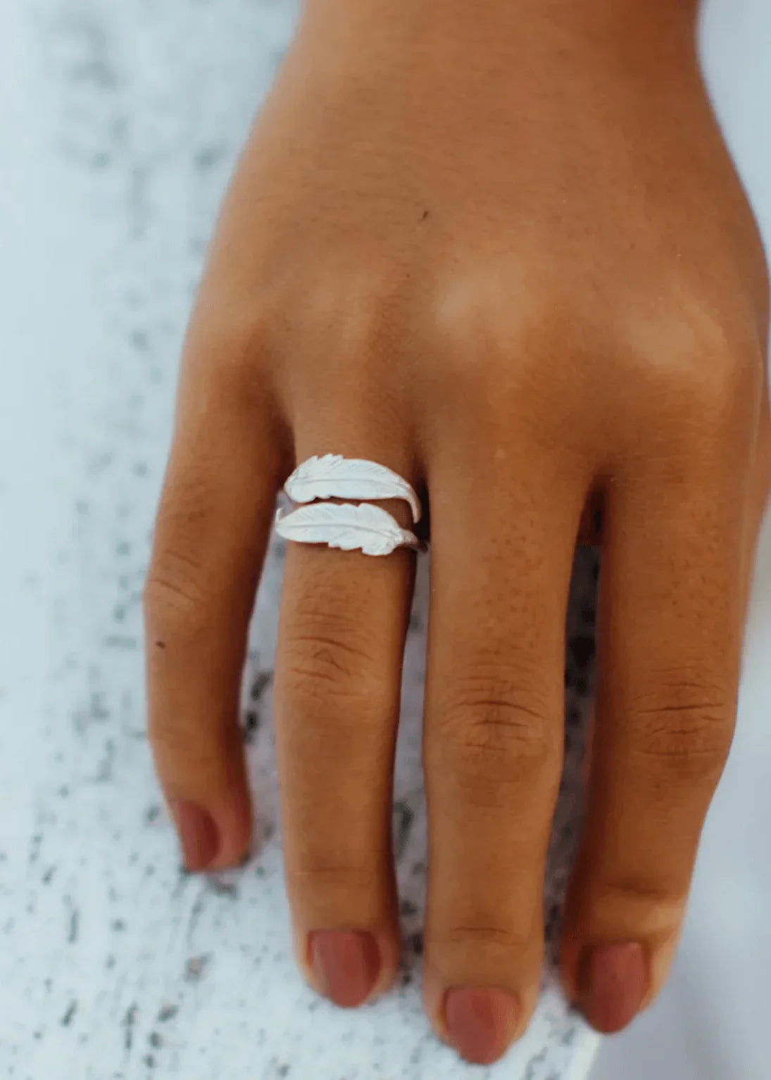 Bocca Feather Ring - Junkbox Apparel