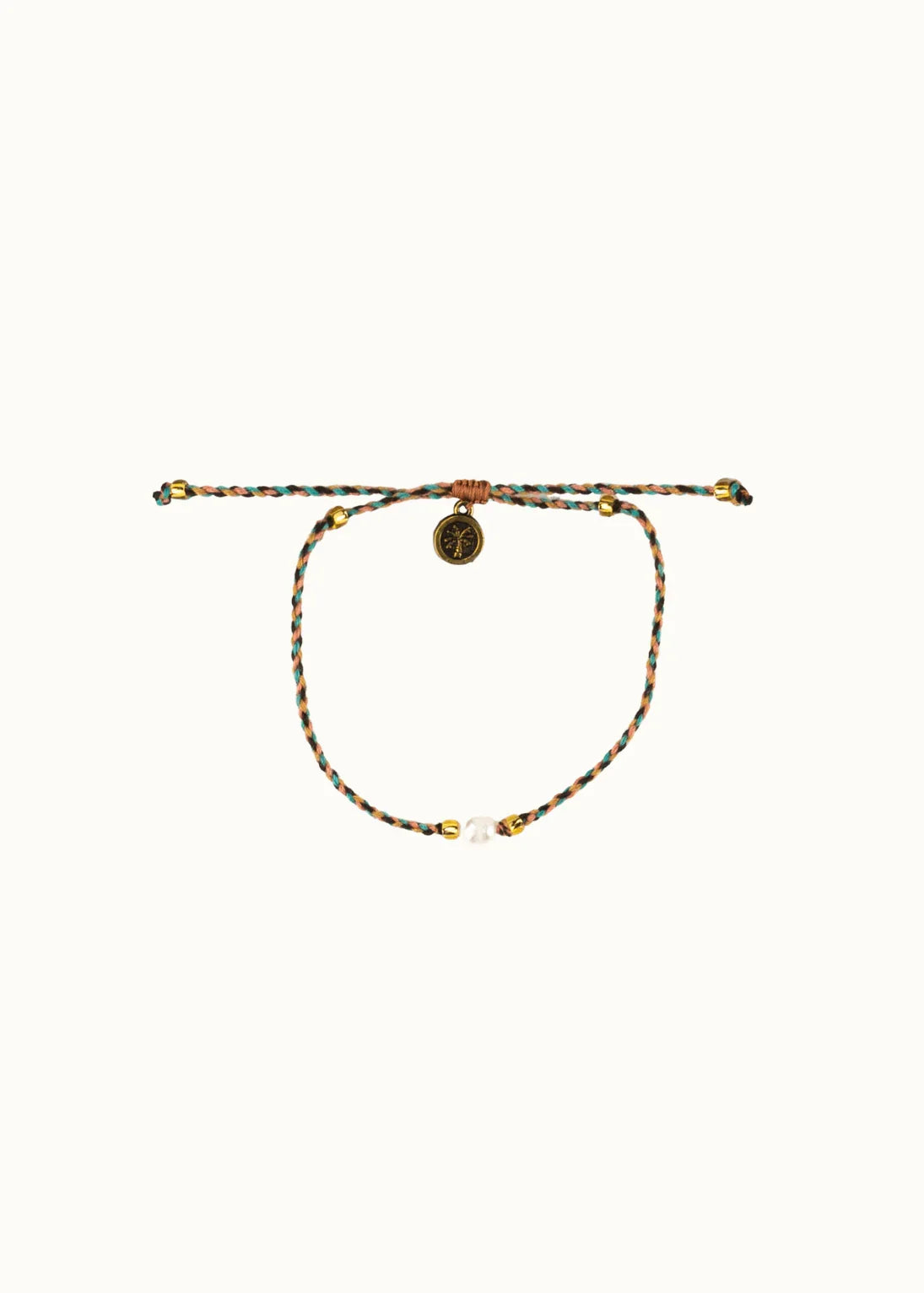 Bora Plaited Orange Pearl Bracelet - Junkbox Apparel