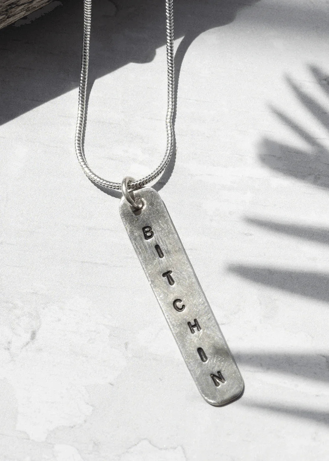 'BITCHIN' Sterling Silver Necklace - Junkbox Apparel