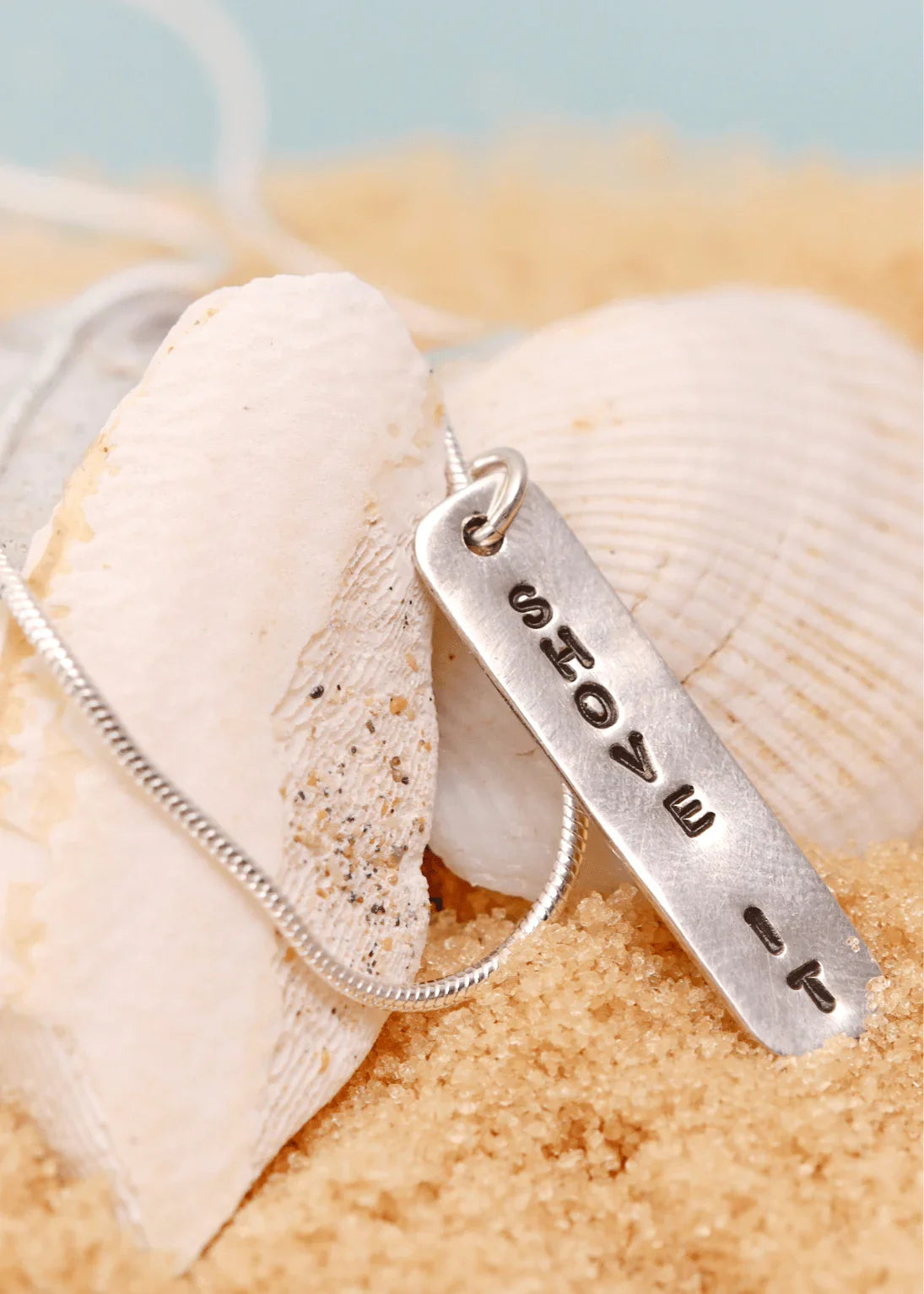'SHOVE IT' Sterling Silver Necklace - Junkbox Apparel