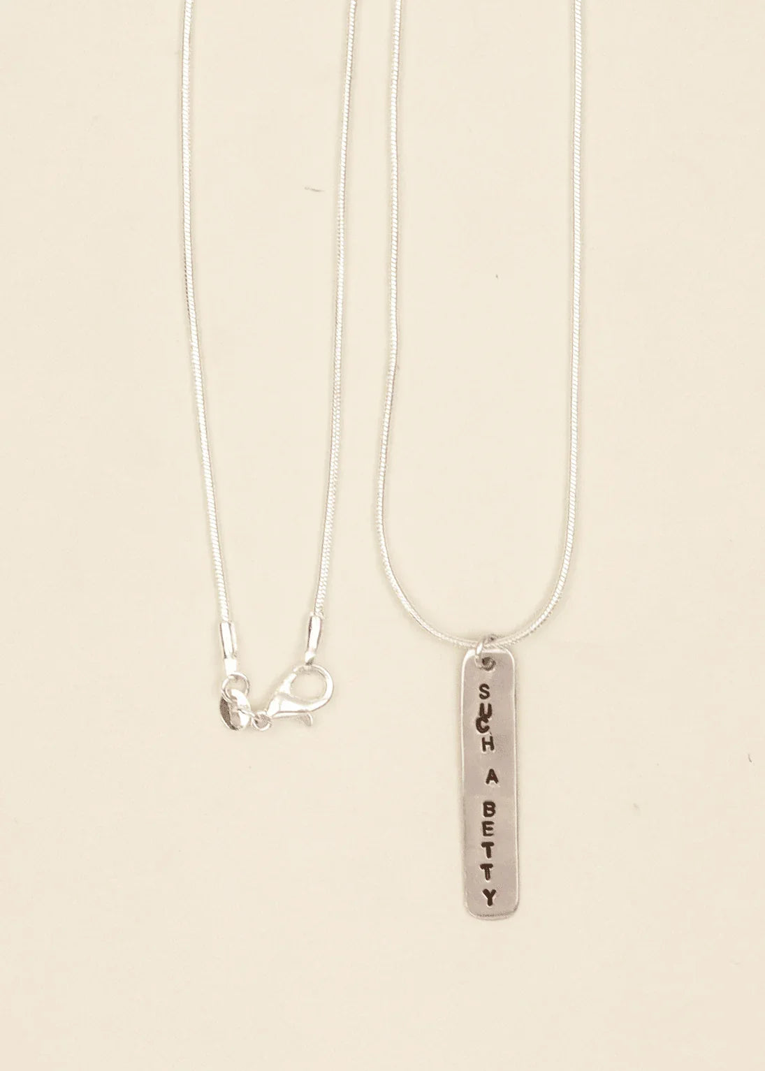 'SUCH A BETTY' Sterling Silver Necklace - Junkbox Apparel