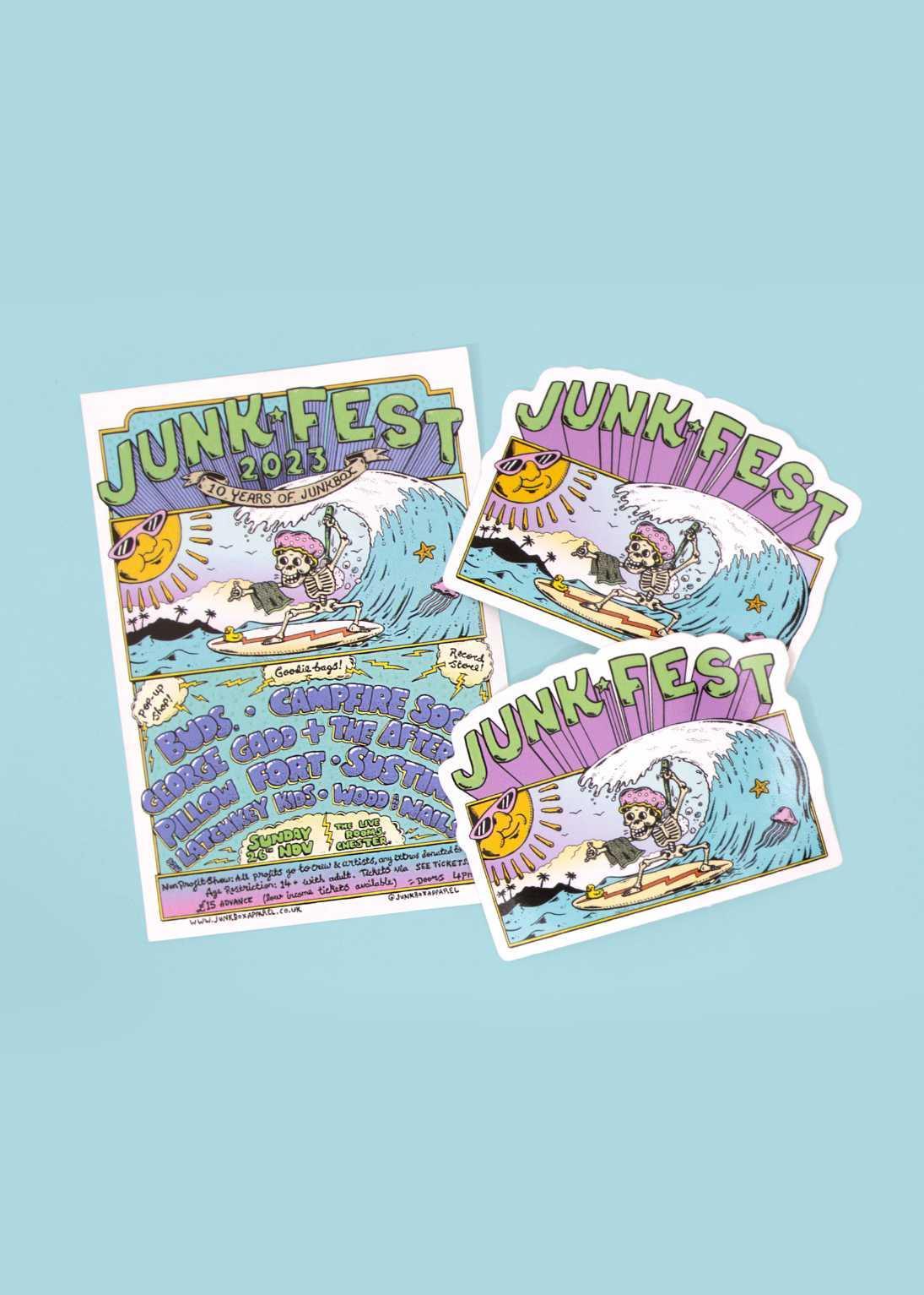 junk-fest-glossy-sticker-junkbox-apparel-3 - Junkbox Apparel