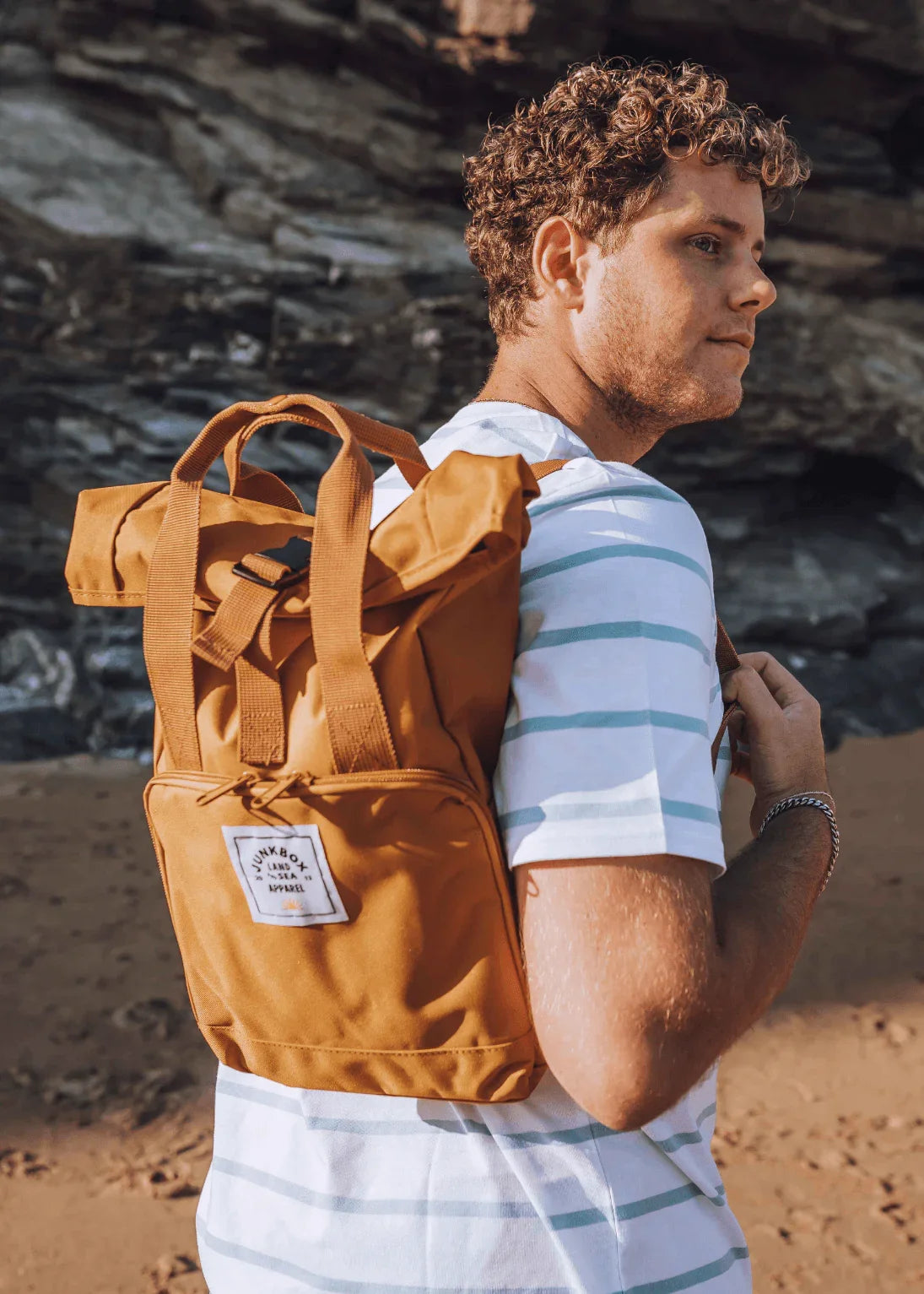 the-mini-recycled-roll-top-backpack-in-mustard-junkbox-apparel-4 - Junkbox Apparel