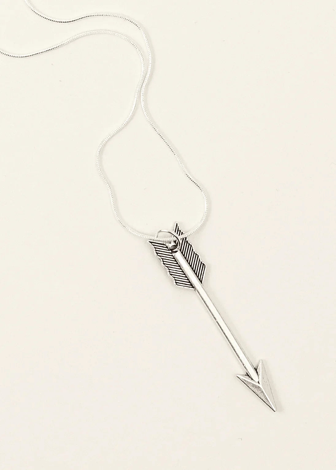 Arrow Silver Necklace - Junkbox Apparel