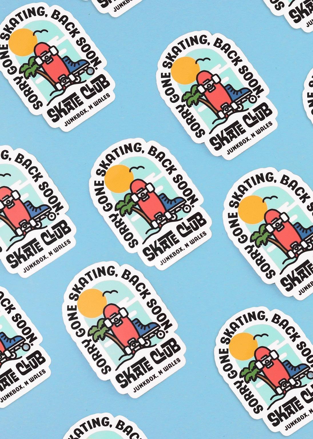 Beachy Skate Club Glossy Sticker - Junkbox Apparel