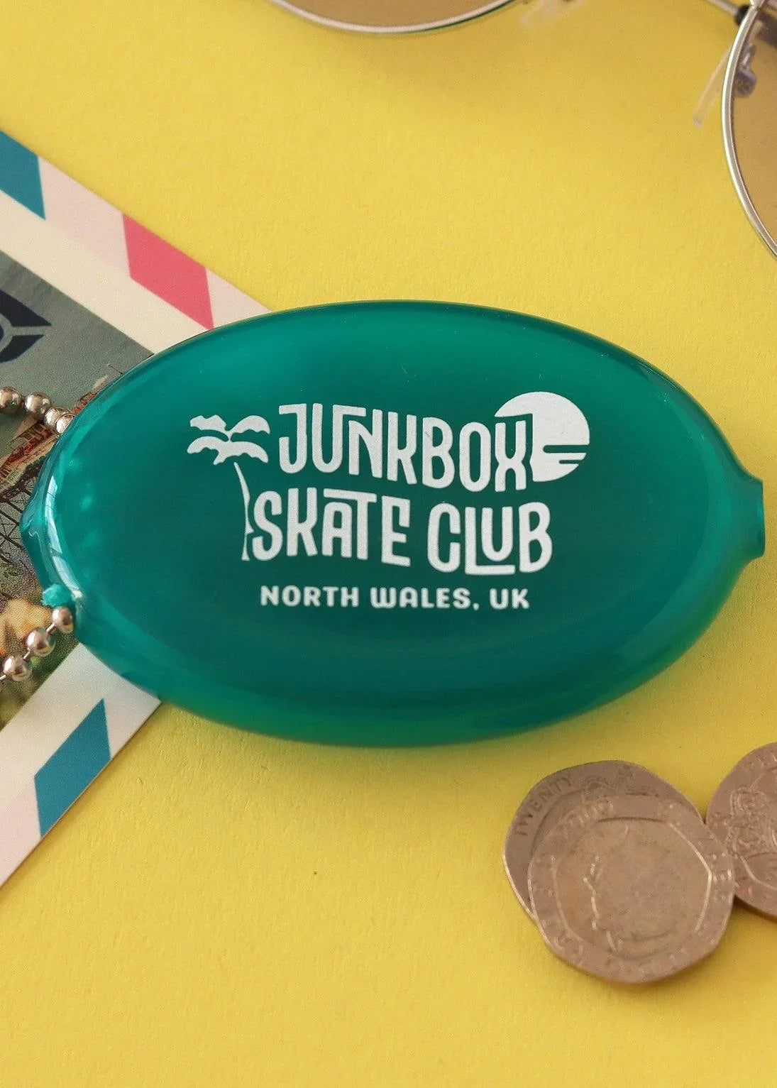 Coin Purse in Translucent Teal - Junkbox Apparel