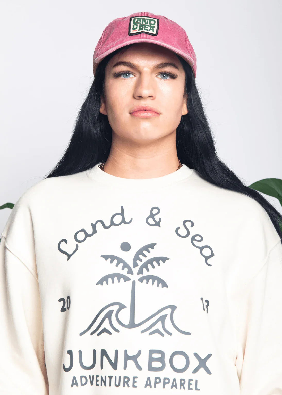 Palm Natural Oversized Organic Sweatshirt - Junkbox Apparel