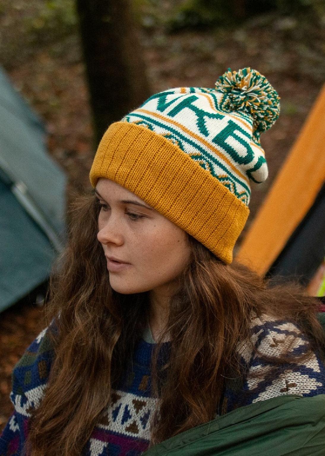 logo-bobble-hat-in-teal-and-mustard-junkbox-apparel-1 - Junkbox Apparel