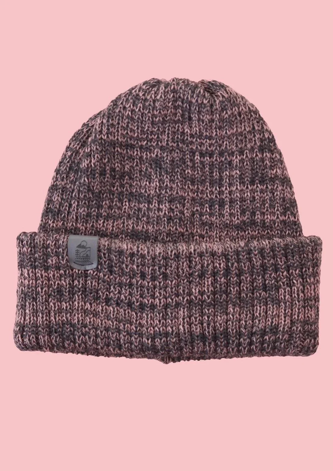 merino-knit-double-cuff-beanie-hat-in-rose-and-charcoal-junkbox-apparel-3 - Junkbox Apparel