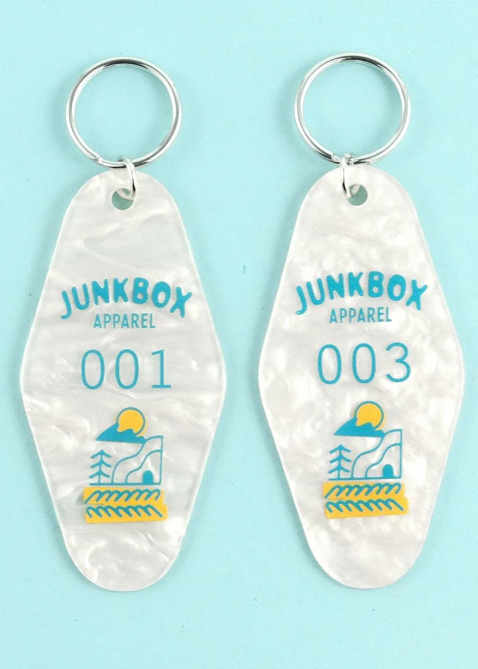 new-wave-pearlescent-motel-key-fob-junkbox-apparel-2 - Junkbox Apparel