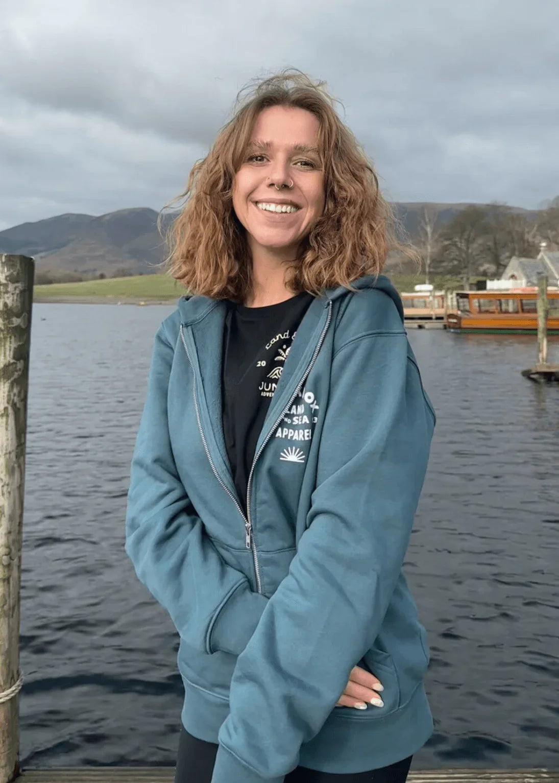 new-wave-teal-organic-zip-hoodie-junkbox-apparel-3 - Junkbox Apparel