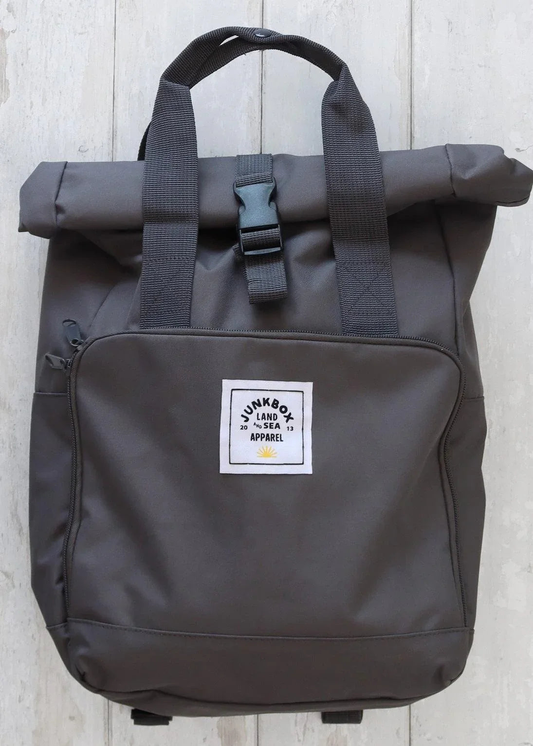 the-everyday-recycled-roll-top-backpack-in-charcoal-junkbox-apparel-6 - Junkbox Apparel