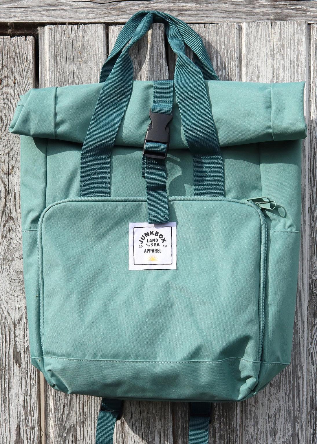 the-everyday-recycled-roll-top-backpack-in-sage-green-junkbox-apparel-6 - Junkbox Apparel