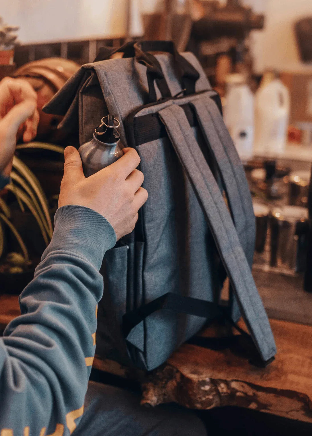 the-traveller-recycled-laptop-backpack-in-grey-junkbox-apparel-2 - Junkbox Apparel