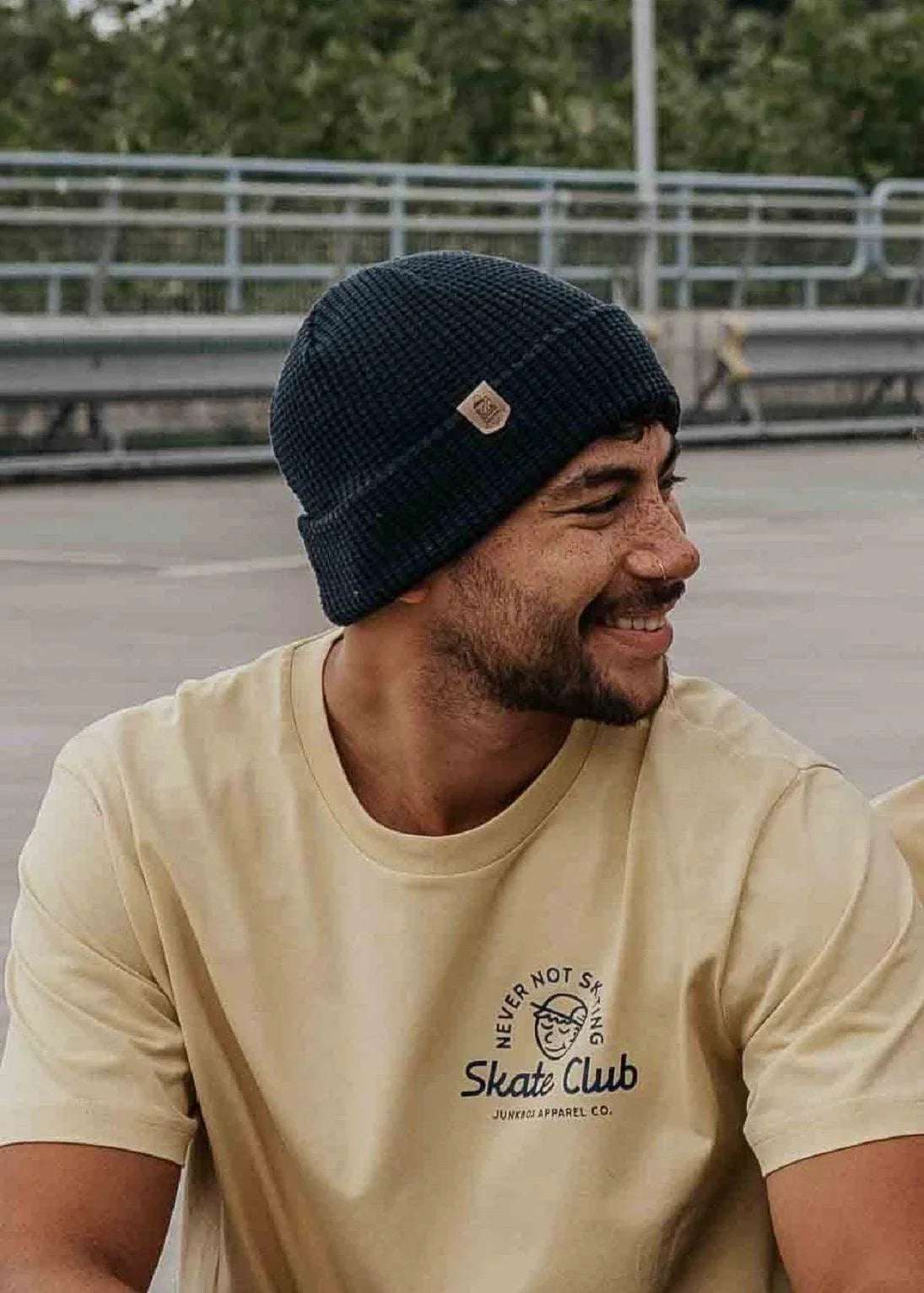 waffle-organic-cotton-beanie-hat-in-navy-junkbox-apparel-2 - Junkbox Apparel