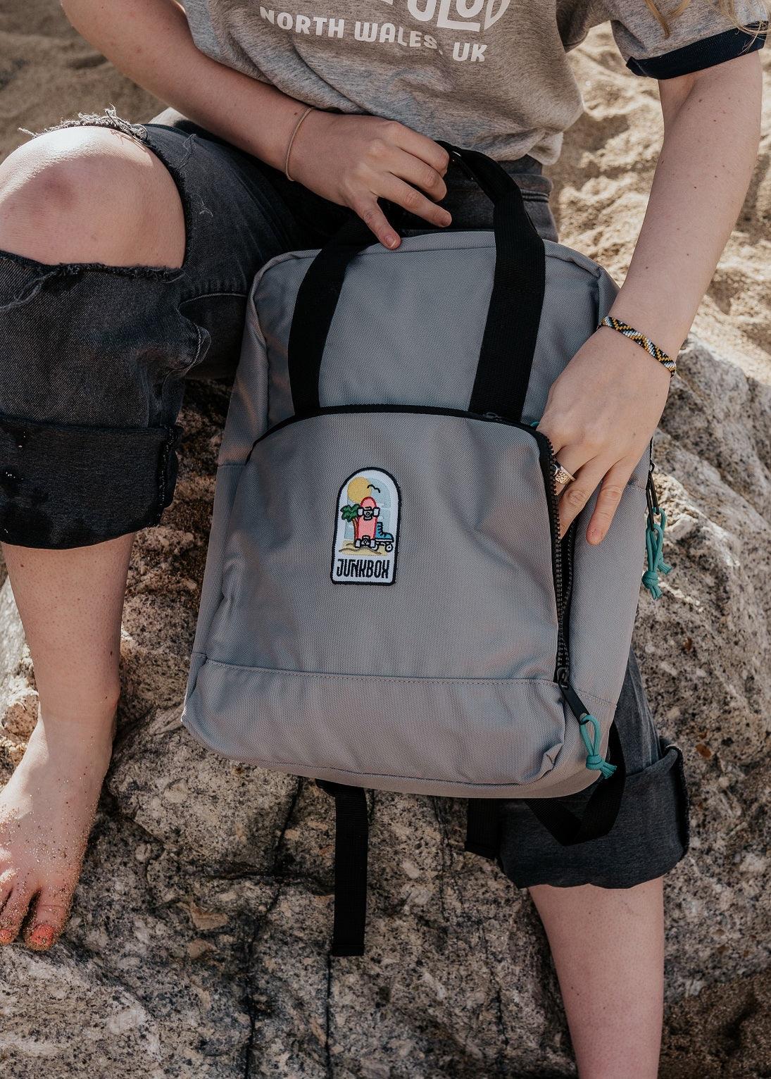 'The Cooler' Recycled Insulated Backpack in Grey - Junkbox Apparel