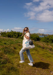 'The Shopper' Organic Recycled Tote Bag in Natural - Junkbox Apparel