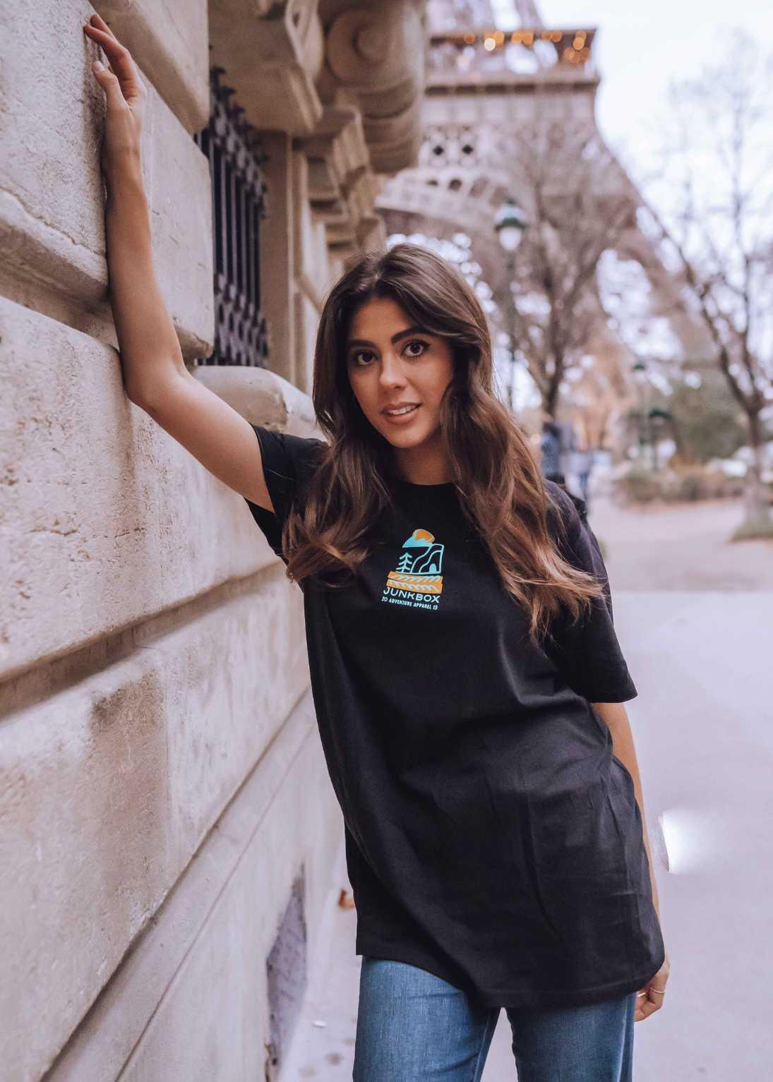 New Wave Black Organic Tshirt - Junkbox Apparel