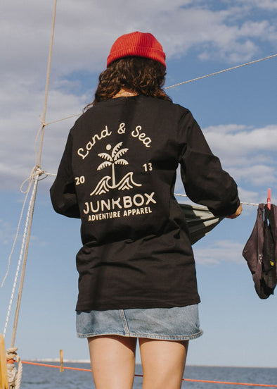 junkbox black organic long sleeve tshirt