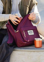 junkbox burgundy recycled classic backpack