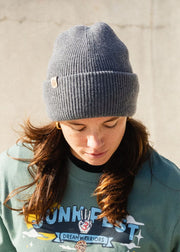 Super Soft Recycled Beanie Hat in Charcoal Grey - Junkbox Apparel