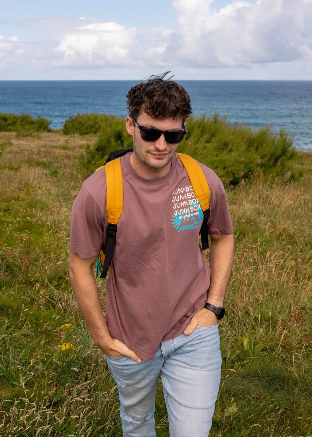 Waves Coffee Oversized Organic Tshirt - Junkbox Apparel