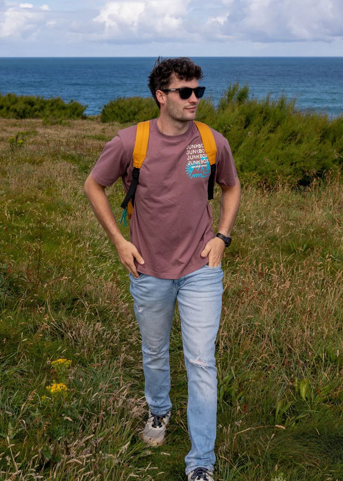 Waves Coffee Oversized Organic Tshirt - Junkbox Apparel