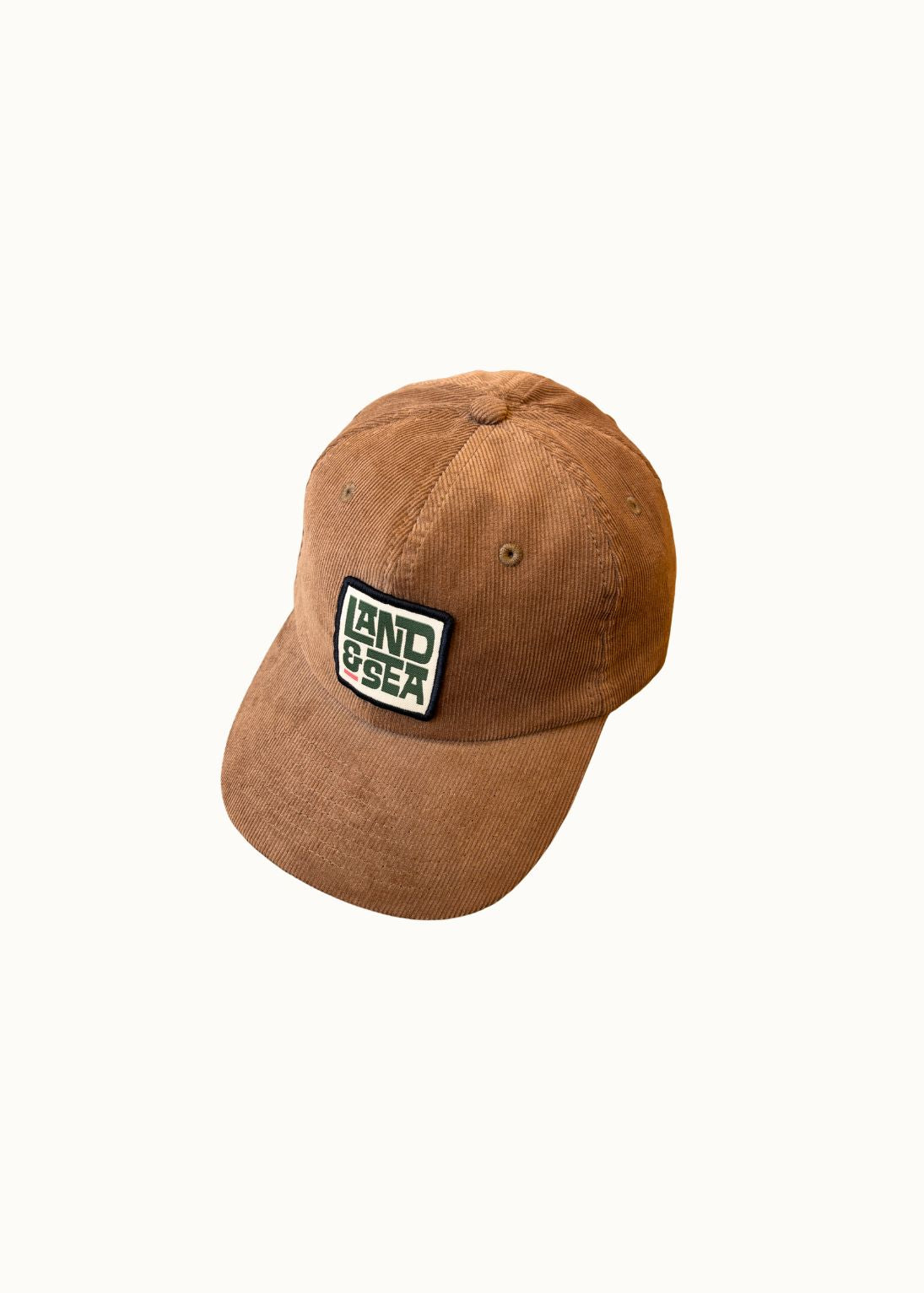 Brown cap with a logo on a white background