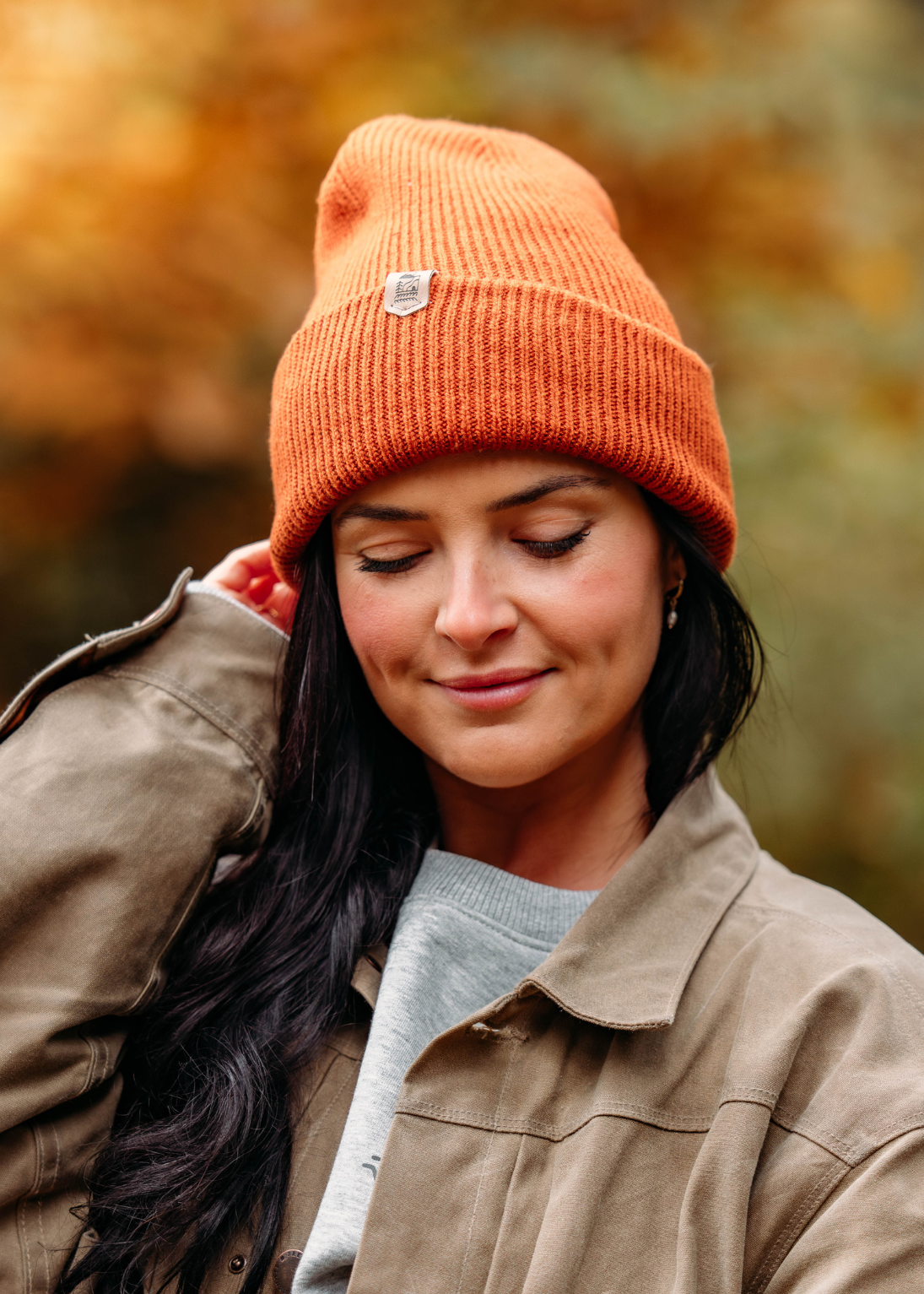 Super Soft Recycled Beanie Hat in Pumpkin Spice