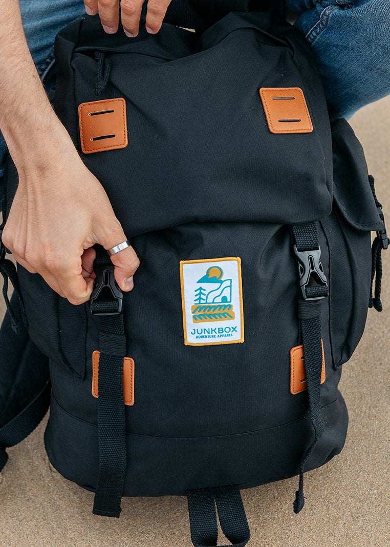 Junkbox black explorer travel backpack