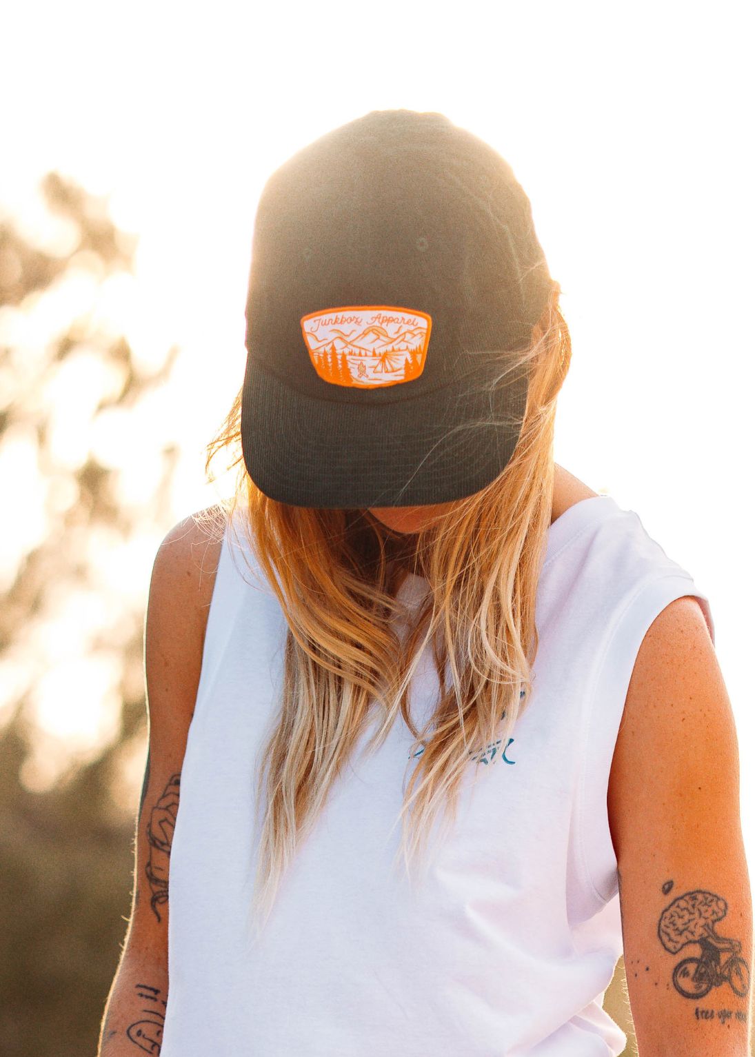 Junkbox Green Corduroy Baseball Cap