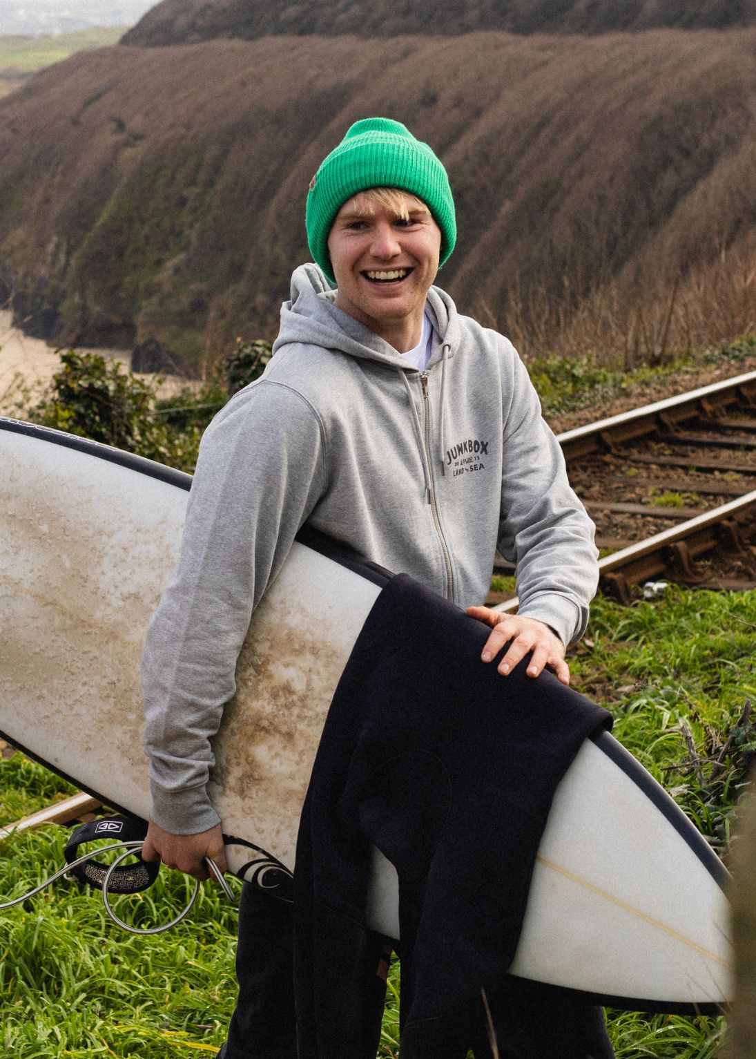 Junkbox Grey Organic Zip Hoodies