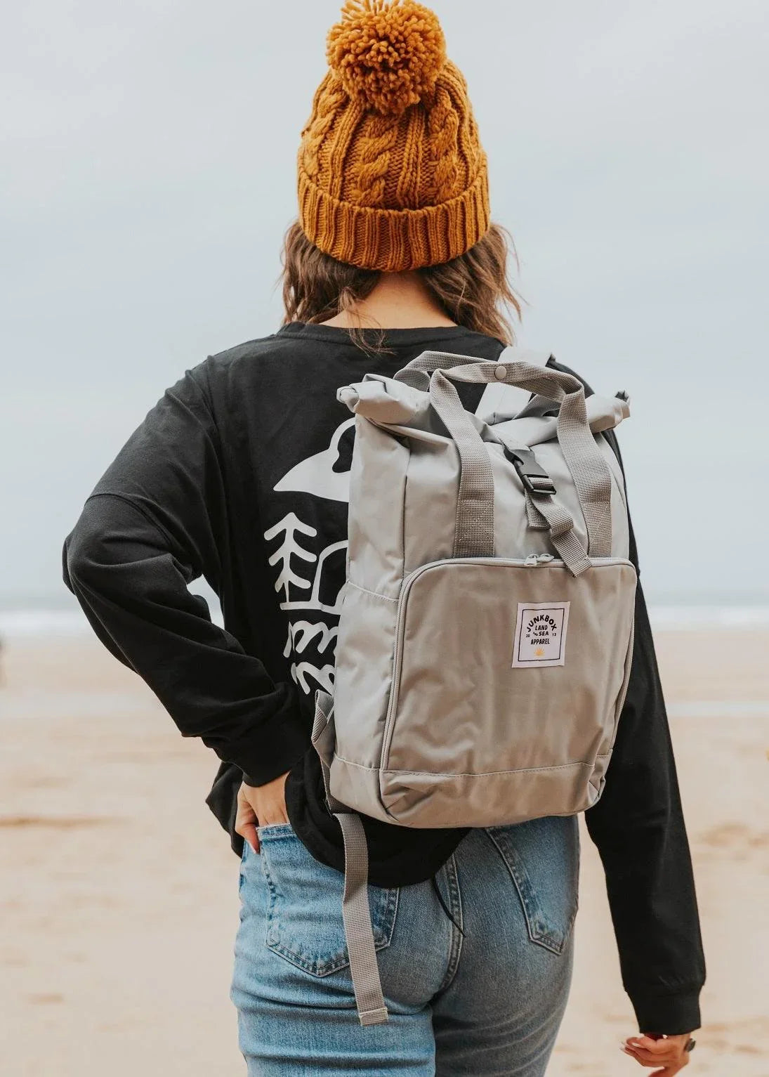 Grey_Everyday_Recycled_Backpack1 - Junkbox Apparel