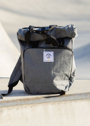 junkbox grey recycled traveller laptop backpack