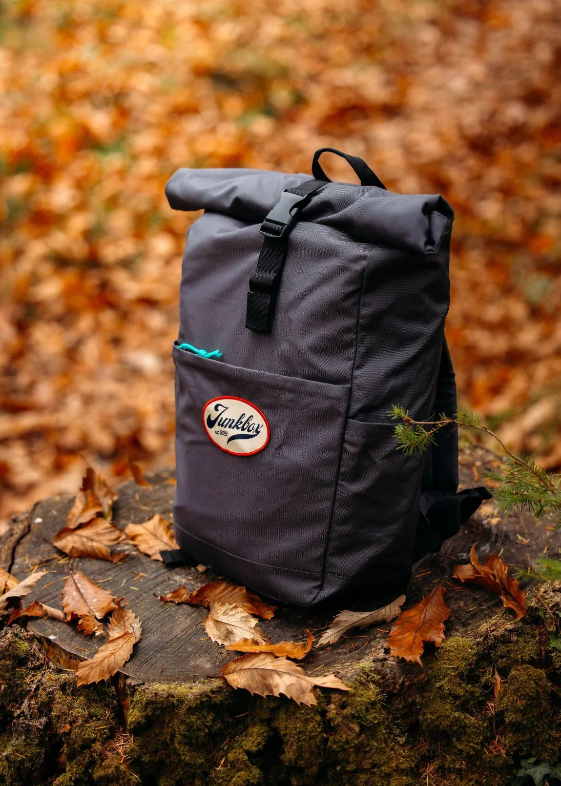 The Roamer' Recycled Backpack in Charcoal Grey