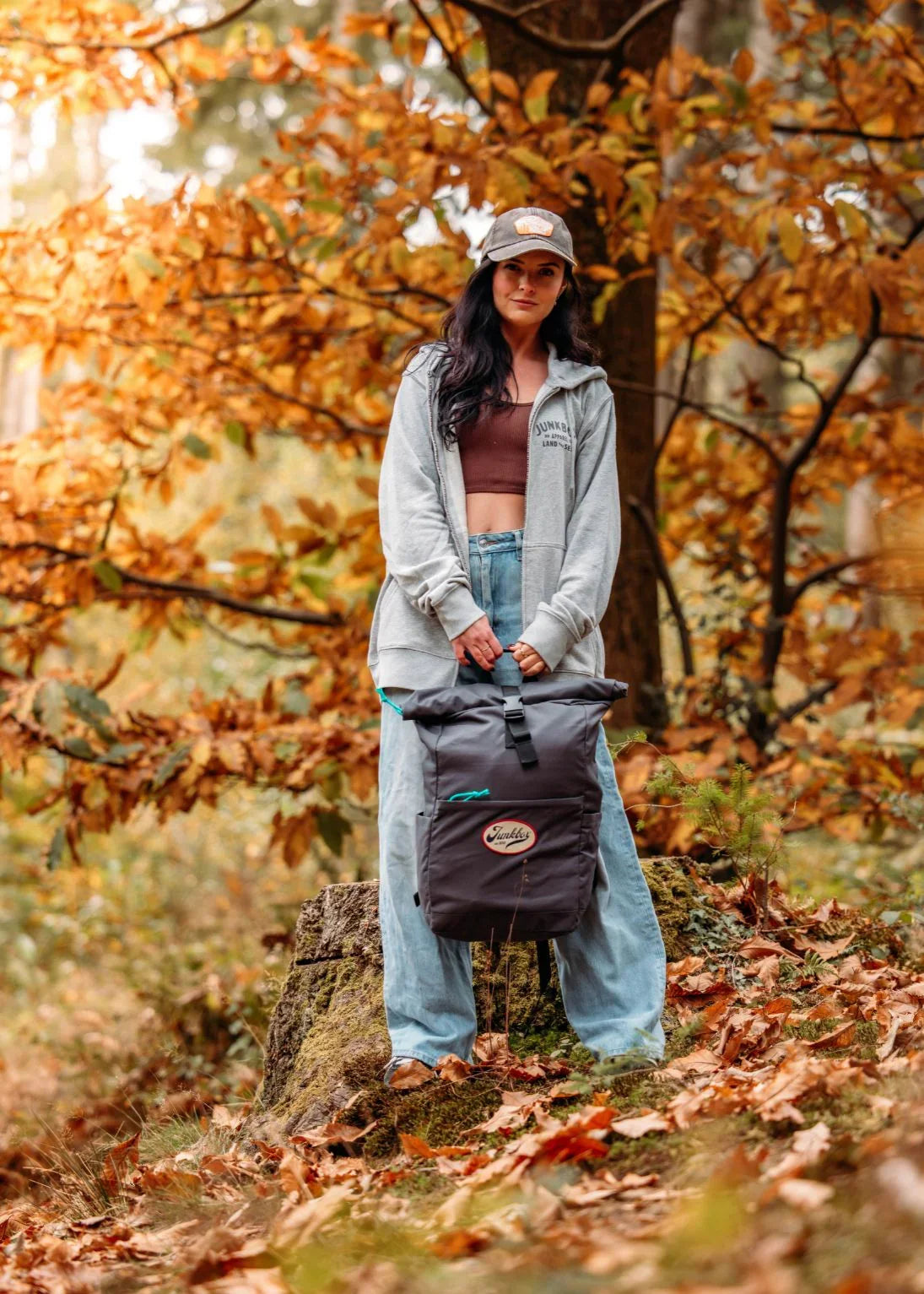 The Roamer' Recycled Backpack in Charcoal Grey