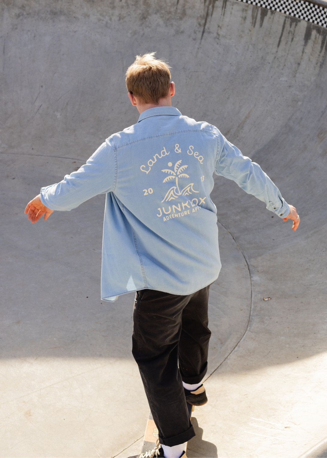 Light Denim Unisex Boyfriend Shirt