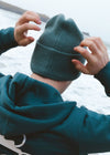 Junkbox recycled marine green soft beanie