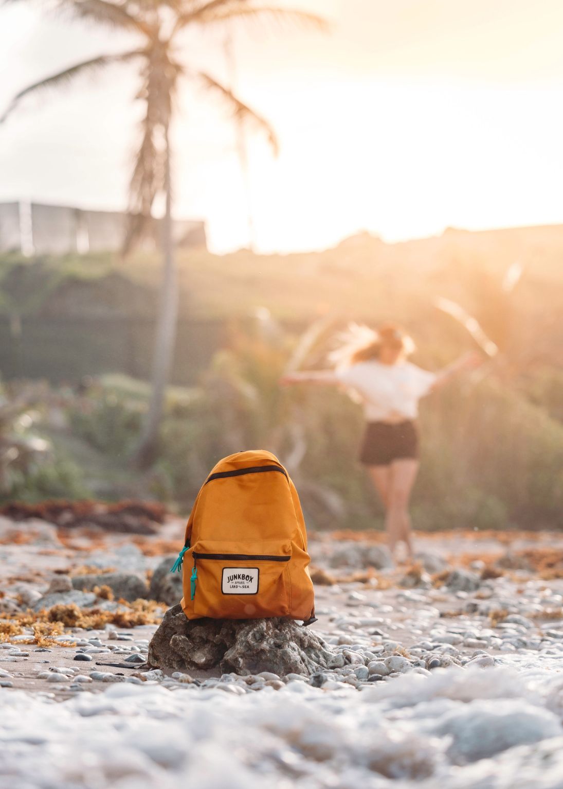 mustard classic recycled backpack