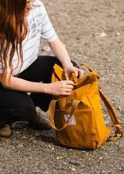 Junkbox Recycled Mustard Roll Top Backpack