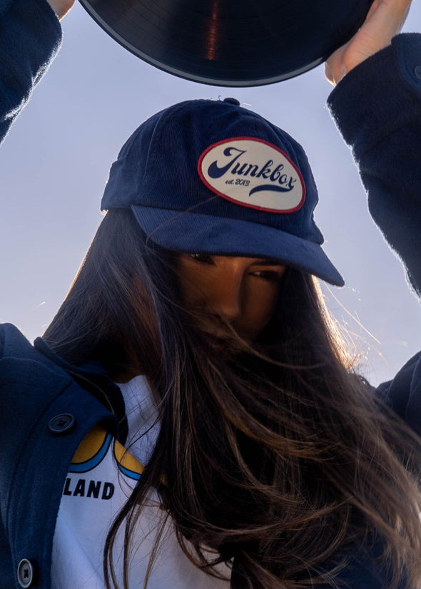 Navy corduroy unisex dad cap
