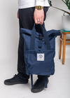 Junkbox Everyday Recycled Roll-Top Backpack in Navy